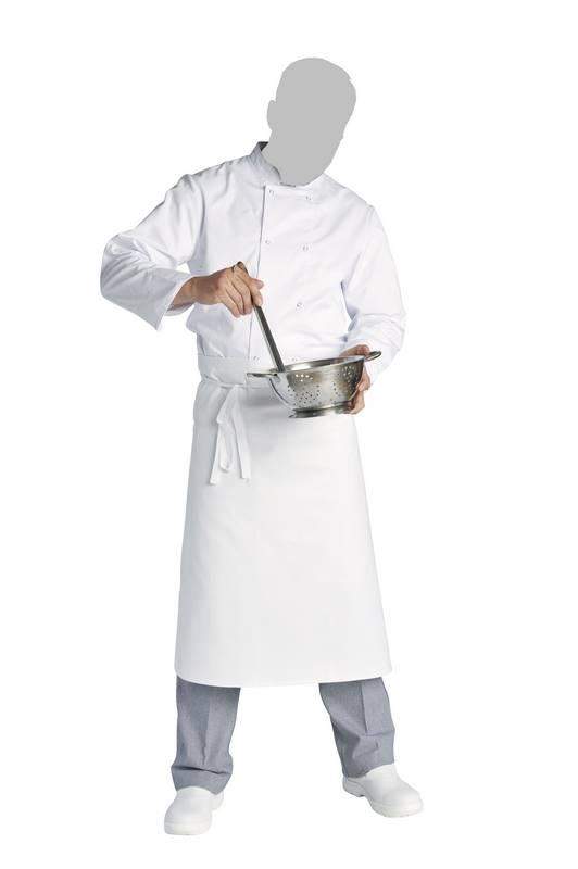 SERWOO 2 Packs Unisexe Tabliers de Salopettes Réglables Blanc en Polyester  avec 2 Poches Tablier Chef de Cuisine pour Homme Femme Chef